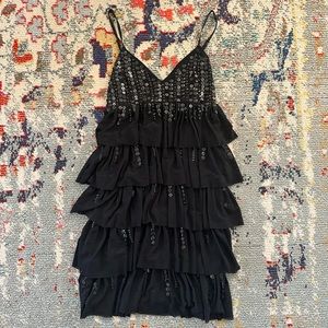 Black Sequin Party Dress